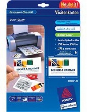 Avery C32026-25 Biglietti da Visita 85x54 mm Confezione 250 pezzi