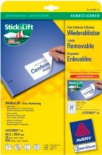 Avery L4737REV-25 Etichette Rimovibili 63 5x29 6 Laser