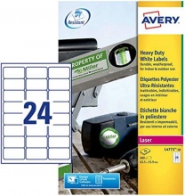 Avery L4773-20 Etichette Poliestere Bianco 63 5x33 9