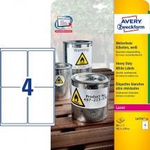 Avery L4774-20 Confezione 80 Etichette Poliestere 99.1x139