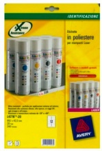 Avery L4776-20 Etichette Poliestere 99 1 x 42 3 Sing.