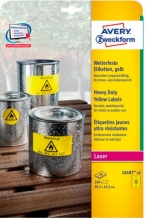 Avery L6107-20 Etichette Poliestere 99 1x42 3mm Gial