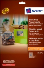 Avery L7110-20 Etichette Carta Kraft Rett. 62x42 20Ff