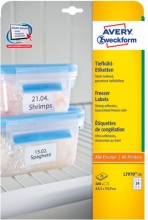 Avery L7970-25 Etichette Per Freezer 63 5x33 9