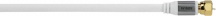 Avinity 127193 Cavo coassiale F Bianco 2m, 2xF
