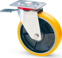 Avo 10405 24ANT Ruota Girevole Per Carrelli + Freno mm 100 X 85