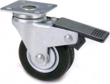 Avo 17406 Ruota per Mobili 160 Bis � 40 con Piastra  Freno Pezzi 12