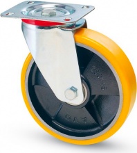 Avo 6114 22 Ruota Girevole Per Carrelli Poliuretano Art.22 Piastra mm 100X85