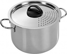 BARAZZONI 42014802280 Pentola Cuoci Pasta in Acciaio Inox cm 22 Forno Scolaveloce
