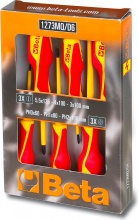 Beta 12730851 Set Cacciaviti 6 giraviti con Isolamento 100V - 127 MQD6