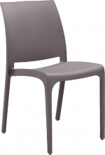 BICA 300.1 Sedia per Esterni Impilabile Polipropilene 46x54x80 cm Taupe