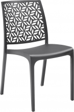 BICA 302.4 Sedia per Esterni Impilabile in Polipropilene 46x54x80 cm grafite - NINFA