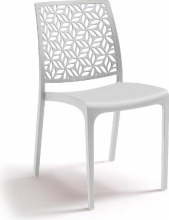 BICA 302 Sedia per Esterni Impilabile Polipropilene 46x57x81 cm Bianco Ninfa