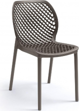 BICA 314.1 Sedia per Esterni Impilabile Polipropilene 47x60x82 cm Taupe Aria