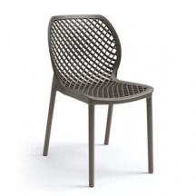 BICA 314.1 Sedia per Esterni Impilabile in Polipropilene 47x60x82 cm Tortora - Kiara