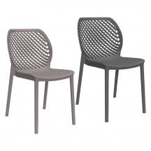BICA 314.44 Sedia per Esterni Impilabile in Polipropilene 47x60x82 cm grafite - ARIA