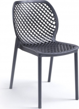 BICA 314.4 Sedia per Esterni Impilabile Polipropilene 47x60x82 cm Grafite Aria