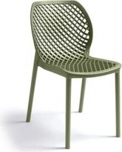 BICA 314.5 Sedia per Esterni Impilabile in Polipropilene 47x60x82 cm Verde Pino Aria