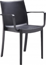 BICA 351.8 Sedia per Esterni Impilabile Polipropilene 58x55x82 cm Antracite Victoria