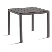 BICA 441.1 Tavolo da Giardino Quadrato in Polipropilene 78x78x74 cm Taupe - DOGE
