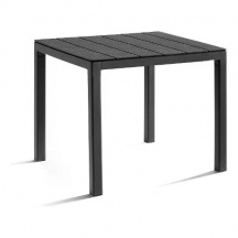 BICA 441.4 Tavolo da Giardino Quadrato in Polipropilene 78x78x74 cm Antracite - DOGE