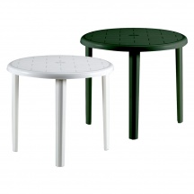 BICA 51.5 Tavolo da Giardino Rotondo in Polipropilene 90x90x72 cm Verde - TONDO