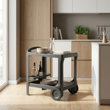 BICA 92 4 BORNEO Carrello Cucina Portavivande in Plastica 68x52x70 cm Antracite - Borneo