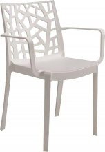BICA BC353B Sedia per Esterni Impilabile Polipropilene 58x55x82 cm Bianco Matrix