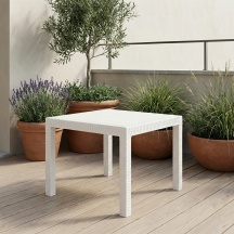 BICA DALLAS_WH Tavolo da Giardino Quadrato Polipropilene 80x80x74 cm Bianco Dallas
