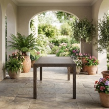BICA Houston Tavolo da Giardino Rettangolare Polyrattan 150x90x74 cm Marrone Lima