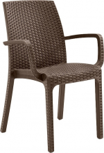 BICA 9093.3 Sedia per Esterni Resina 57x59x86 cm Marrone Indiana