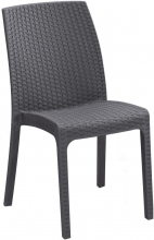 BICA VIRGINIA Sedia per Esterni Impilabile Polipropilene 47x59x86 cm Tortora