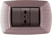 BTICINO Living Life 4p inox Placca Placchetta Interrutori 4 P Plastificata Acciaio Satinato LIVING