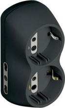 BTICINO S3614G Adattatore presa elettrica Nero