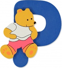 Baby Idea 23000946 Lettera P in Legno colore Assortito