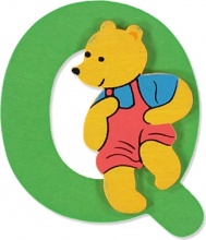 Baby Idea 23000947 Lettera Q in Legno colore Assortito