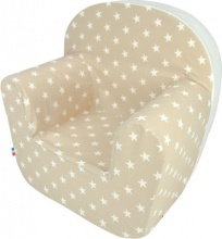 Baby Idea 5685SBG Poltroncina per Bambini Sfoderabile a Stelle colore Beige