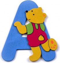 Baby Idea 23000931 Lettera A in Legno colore Assortito