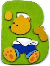 Baby Idea 23000932 Lettera B in Legno colore Assortito
