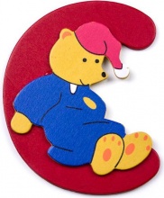 Baby Idea 23000933 Lettera C in Legno colore Assortito