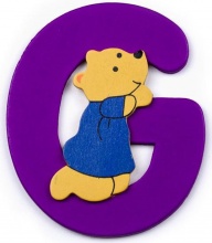 Baby Idea 23000937 Lettera G in Legno colore Assortito