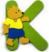 Baby Idea 23000941 Lettera K in Legno colore Assortito
