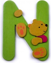 Baby Idea 23000944 Lettera N in Legno colore Assortito