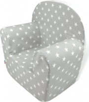 Baby Idea 56855GR Poltroncina per Bambini Sfoderabile a Stelle colore Grigio