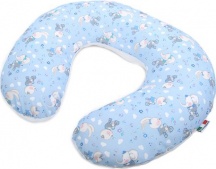Baby Idea 5802EAZ Cuscino Allattamento in Cotone Azzurro - Kikka Elefanti