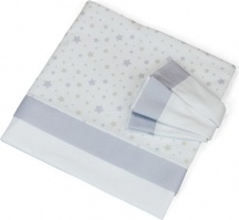 Baby Idea L2006VD Lenzuola Lettino Neonato Federa + Sopra + Sotto Lilla Stelline