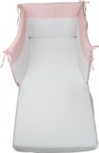 Baby Idea P 260RS Paracolpi Lettino Culla Neonati 3 Lati Fantasia Stelle Rosa