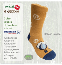 Baciuzzi SCTRRNVLSNP02 Calze Antiscivolo Bambini in fibra di Bamb� 3 - 4 Anni Senape - Baloon