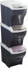 Bama 2115g2161 Pattumiera Immondizia Poker Tris Colori Mixlt 20 cm 40x28 H.cm 31 Cf Pz 3