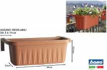 Bama 30218 Fioriera Rondine Regol. cm 60 Terracotta